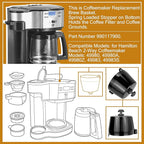 HASMX 990117900 Replacement Filter Brew Basket for Hamilton Beach 2-Way Coffeemaker, Fits Models 49980, 49980A, 49980Z, 49983, 49983S, Plastic Black (1-Pack)
