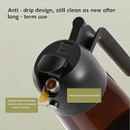 Olive Oil Dispenser Bottle with Precise Pour Spout, Dark Amber Glass, Kitchen and Dining