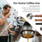 54mm Bottomless Portafilter for Breville Barista Express/Pro/Touch/Bambino18-21g Precision Basket, Stainless Steel 304 Filter Basket, Naked Portafilter for Espresso Extraction(Rosewood)