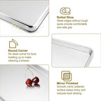 TeamFar Stainless Steel Baking Sheet with Rack Set, 16/12.5/9 Inch Cookie Sheets Baking Pans and Cooling Racks for Cooking Serving, Non-Toxic & Heavy Duty, Dishwasher Safe, 6 PCS (3 Pans + 3 Racks)