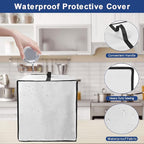 Cover for BLACK+DECKER and KitchenAid 7-8 Cup Food Processor, Heavy Duty Waterproof Dustproof Food Processor Protective Case Cover, Accessories for BLACK+DECKER Food Processors (Gray)