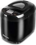 Elite Gourmet Programmable Bread Maker, 2 lb Loaf, 3 Sizes, 19 Presets incl. Gluten-Free, Dough & Jam, Delay Timer, Black