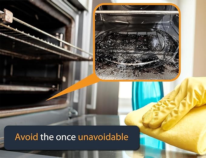 Oven Liners for Bottom of Oven - 4 Pack Large Heavy Duty Mats, 17”x25” Non-Stick Reusable Liner for Electric, Gas, Toasters, Grills - BPA & PFOA Free Kitchen Accessory to Keep It Clean (Copper)
