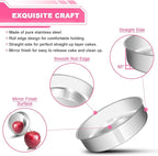 EWFEN 6 Inch Cake Pan Set of 2, Stainless Steel Round Layer Cake Baking Pans Tins, Non-Toxic & Healthy, Leak-proof & Easy Clean & Dishwasher Safe