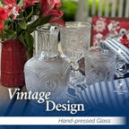 Yungala Clear Small Drinking Glasses Set of 6 Vintage Hobnail 8 oz