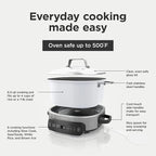 6.5 Quart Stainless Steel Multi-Cooker – Programmable Slow Cooker, Pressure Cooker & More, One-Pot All-in-One Cooker with Digital Controls & Accessories (White) Ninj-a