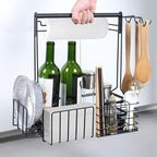 BBQ Caddy, Grill Caddy for Outdoor Grilling with Paper Towel Holder, Grill Utensil Caddy, Outdoor Kitchen Barbecue Accessories for Camper, Tailgate Essentials, Grilling Gifts for Men