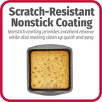 GoodCook Everyday Nonstick Steel Square Pan, 8", Gray (Pack of 2)