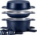 Ammeloo 4.5 Qt Non Stick Soup Pot with Lid, Ceramic Stockpot Set, Cooking Pot for All Stovetops, All-in-One Non Toxic Pot for Stews, Soups & Pasta, Easy to Clean, Induction Ready, PFAS Free