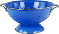 Reston Lloyd, 3 Quart Powder Coated Steel Kitchen Strainer Basket for draining Pasta, Vegetable and Fruit, Chrome Handles and Wide Stable Base, Azure
