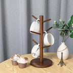 MyLifeUNIT Mug Holder Tree, Coffee Cup Holder with 6 Hooks (Brown)