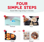 Dash Mini Donut Maker Machine for Kid-Friendly Breakfast, Snacks, Desserts & More with Non-stick Surface, Makes 7 Doughnuts, Donut Print