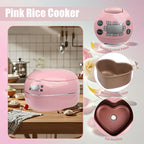 Pink Rice Cooker, Smart Rice Cooker 8 Cup With Delay Preset Timer And Auto Thermostat, Gifts Keep Warm For Brown Rice, Yogurt, Cake, Tomato Soup
