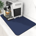 WISELIFE Coffee Mat Super Absorbent Dish Drying Mat Bar Accessories Match with Coffee Machine Large Drying Mats for Kitchen Counter 12" W x 19" L, Blue