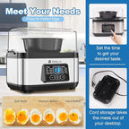 Electric Rapid Egg Cooker, 6 Egg Capacity for Hard Boiled Eggs, Poached Eggs, Scrambled Eggs, or Omelets Maker with Auto Shut Off (Sliver)