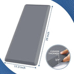 KitchenClouds Kitchen Mat Cushioned Anti Fatigue Kitchen Rug Non Slip Standing Mat Comfort Floor Mats for Sink Office (17.3"x39"- 0.8inch,Grey)