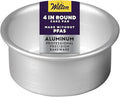 Wilton Aluminum Round Cake Pan, Durable Anodized Bakeware for Tiered & Layered Cakes, Even Heating, Rust-Resistant, Professional Cake Baking Pans, 4 x 2 in