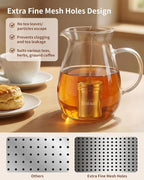 House Again Large Tea Infuser, Extra Fine Mesh Tea Strainers for Loose Tea, 18/8 Stainless Steel Tea Strainer with Extended Chain Hook, Tea Steeper for Brew Tea, Spices & Seasonings, for Multi Cups