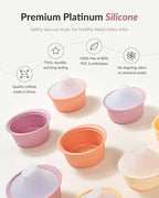 Moyuum Silicone Microwave Steamer | Made in Korea, Baby Food Maker Bowl with Lid, Egg and Vegetable Steam Cooker, Japanese Donabe Inspired Cooking Pot, Dishwasher Safe (Large, TerraCotta)