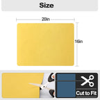 Ecotrim - Dish Drying Mat for Kitchen Counter | Coffee Bar Mat for Countertops | Heat Resistant Drainer Mat with Non-slip Rubber Backed | Hide Stain Kitchen Absorbent Draining Mat | Yellow 16"x20"