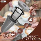 Reusable Coffee Filter Compatible with Keurigg My K Cup B30 B40 B50 B60 B70 K10 MINI Plus K15 K40/45 K55 K60/65 K70/75/79 Series 5048 Old Mode Grey by Podoy (3 Pack)