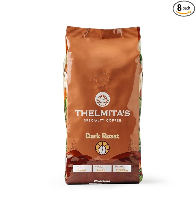 6 lbs — Dark Roast — 8 Bags — Dark Roast, Honduran Coffee, Whole Bean — Single Origin, Single Estate, Specialty Beans — Intense Flavor with Rich Creamy, Nutty, Smooth Chocolate Notes and Low-Acid — Freshly Roasted, Yearly Harvested