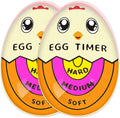 Lasubst Egg Timer for Boiling Eggs that Changes Color When Done, Orange, Pack of 2