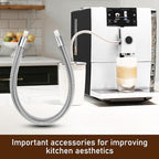 Stainless Steel Milk Pipe Casing with HP3 Adapter, Compatible with Jura Coffee Machine Models:Z8/Z6/Z10/J6/J8/S8/S80/E8/E8 Chrome/GIGA X8cG2/X8G2/GIGA X3cG2 /X3G2/X8/X10/WE8/GIGA 10