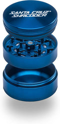 Santa Cruz Shredder Metal Herb Grinder Knurled Top for Stronger Grip 3-Piece Large 2.7" (Blue)