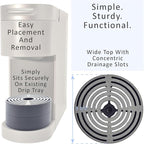 Elevate Anti-Splash Cup Riser Accessory for most Keurig K-cup, Cuisinart Single Serve, and other Coffee Makers, Adjustable for Cup Size and Drip Tray Type (Dark Gray)