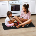 HappyTrends Kitchen Mat Cushioned Anti-Fatigue Rug Non-Slip Kitchen Rugs Stain Resistant Ergonomic Comfort Mat for Floor, Office, Sink, Laundry (17.3"x 47", Black)