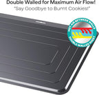 Baker's Secret Insulated Cookie Sheet Cookie Tray 13" x 9", Carbon Steel Insulation Double Wall, for Baking Roasting Cooking, Dishwasher Safe Home Baking Supplies Accessories (1x Insulated 13")