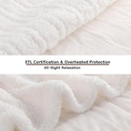 Electric Heated Blanket Twin Size - 62"x84", Soft Flannel Heating Blanket, 10 Heating Levels, 1-12 H Auto Shut Off, Breathable Warm and Washable for Bed, White