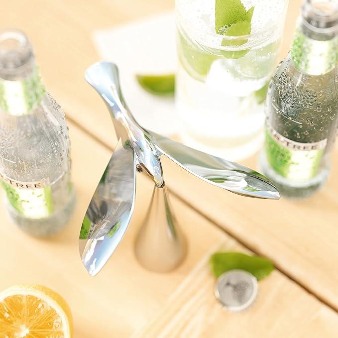 Umbra Tipsy Bottle Opener – Balancing Bird Sculptural Bar Tool and Accessory, Chrome
