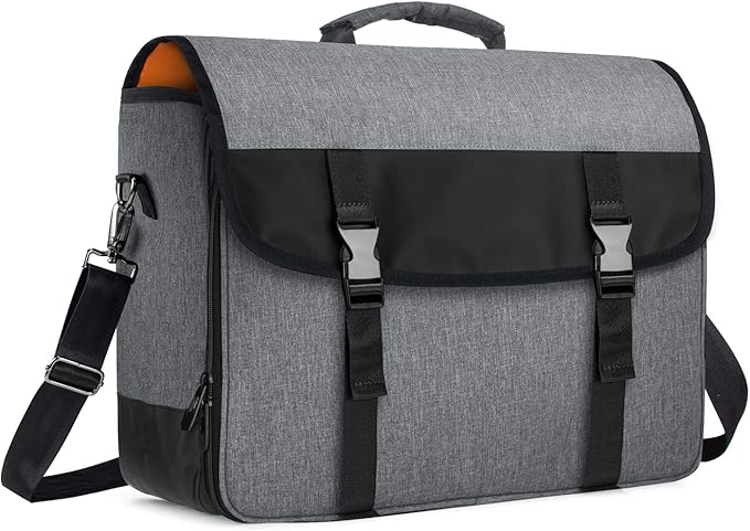 CURMIO Bartender Bag, Travel Bag for Bar Tools Set, Bartender Kits Storage with Padded Compartments for Wine Bottles, for Home Indoor Outdoor Patio Party, Gray (Bag ONLY)