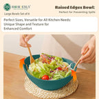 Homienly Salad Bowls 6 PCS Wheat Straw Bowls - 60oz Large Serving Bowl - Microwave and Dishwasher Safe Centerpiece Bowl Big Soup Bowl for Kitchen, Camping, Picnic, Party, Popcorn Bowl Set - Green