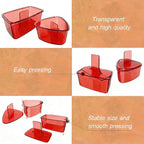 3PCS Clear Red Onigiri Rice Ball Mold Maker Kit, Musubi Press, Triangle Sushi Press for Kid Lunch Bento, Non-stick, BPA-Free