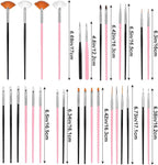30pcs Cake Decorating Brushes, Food Safe Paint Brushes Kit Baking Cookie Candy Painting Tool Dessert Decorating Accessories for Kitchen Cake Pastry Fondant Shop Bakery Party Supplies (Pink & Black)