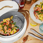 Beautiful 10-in-1 6-Quart Electric Multi-Cooker with Ceramic Coated Pot, Oven Safe to 400°F, Easy Cleanup & Multi-Function Cooking, by Drew Barrymore (White Icing)