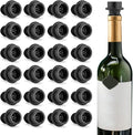 WOTOR Wine Stoppers - Vacuum Wine Saver, Preserver & Sealer (Black, 24 Pieces)