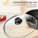 10.5 Inch Pan Lid, Frying Pan Lid, Fry Pan Lid, Skillet Lid, Pan Lid with Handle Compatible with 10-10.7 Inch Kitchen Cookware, Tempered Glass Cover, 10.5"