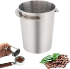 Coffee Dosing Cup 58mm, Stainless Steel Espresso Coffee Dosing Cup Espresso Coffee Machine Accessories, Coffee Powder Feeder Part Coffee Grinder Powder Cup Compatible with 58mm Portafilter