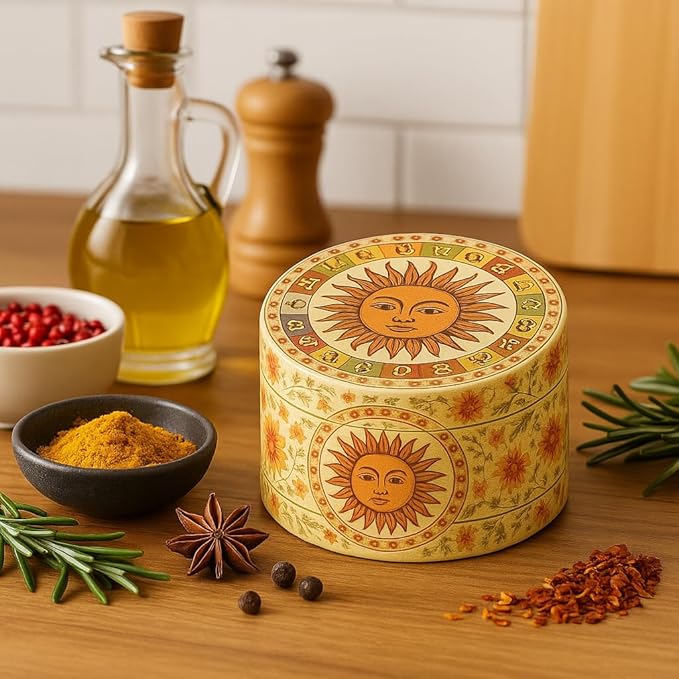 Spice Grinder, Manual Pepper Mill, Adjustable Metal Grinders, Essential for Kitchen (Day Sun)