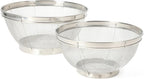 Martha Stewart Covello Stainless Steel Mesh Colander Set 2-Pieces, Silve