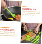 5pcs Silicone Kitchen Utensil Set Heat Resistant Non-stick Cooking Gadgets with Whisk Shovel Brush Scrapers for Baking and Cooking Space-saving Hanging Design Tools