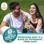 Organic Yerba Mate Refreshing Mint Tea Pods - Naturally Caffeinated Yerba Mate Tea Pod for Keurig Brewers by Teavity (12 Tea Pods)