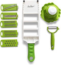 5 In 1 Handheld Vegetable Slicer & Grater - With Mandolin Blade & Peeler, All-in-one, Shredder, Grater, Zester and More - From Jean Patrique
