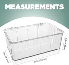 Utopia Home - Tea Bag Organizer With Lids, Clear Pantry Storage Box - (3 Pack) Stackable Partition Organizers or Holder With Lids For Drawers, Countertops, Fridge, Kitchen, Snack & Spice Organization