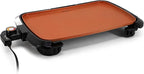 MegaChef Electric Grill with Copper Non-Stick Coating, Removable Drip Tray & Adjustable Temperature Control, Versatile Small Kitchen Appliance (16 Inch Grill)