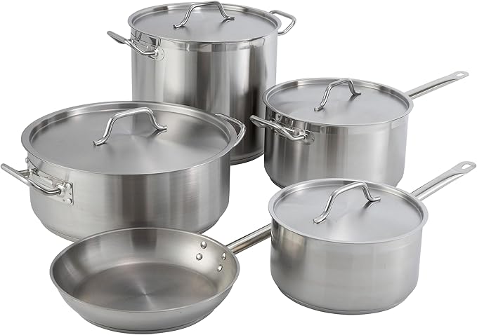 Winware - Stainless Steel 25 Quart Brasier with Cover